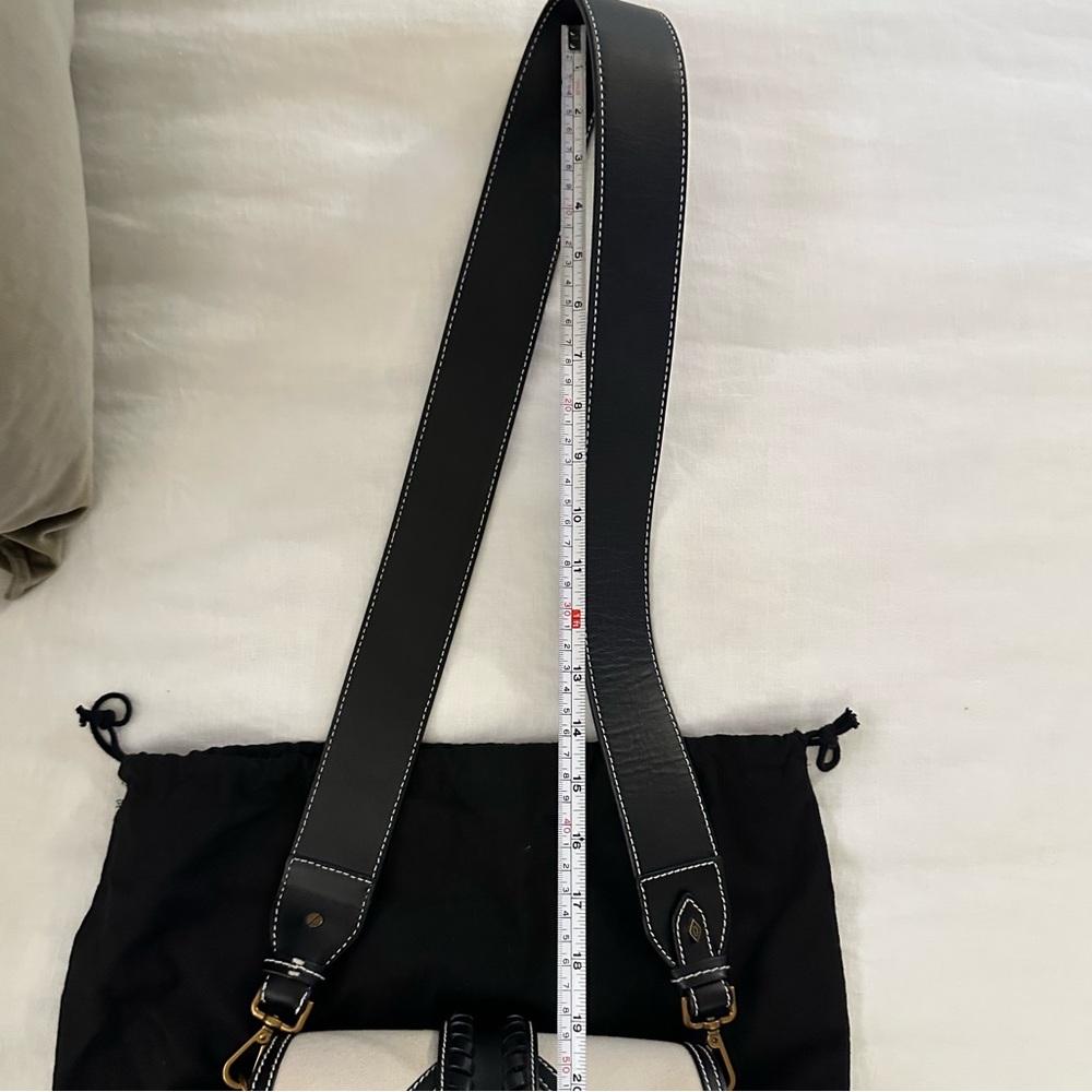 ba&sh Leather Linen Teddy Crossbody Bag - Picture 13 of 13